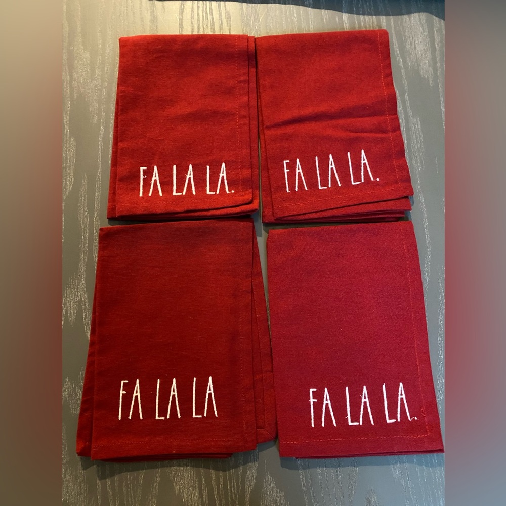 Rae Dunn Christmas/Holiday Napkins - Set of Four